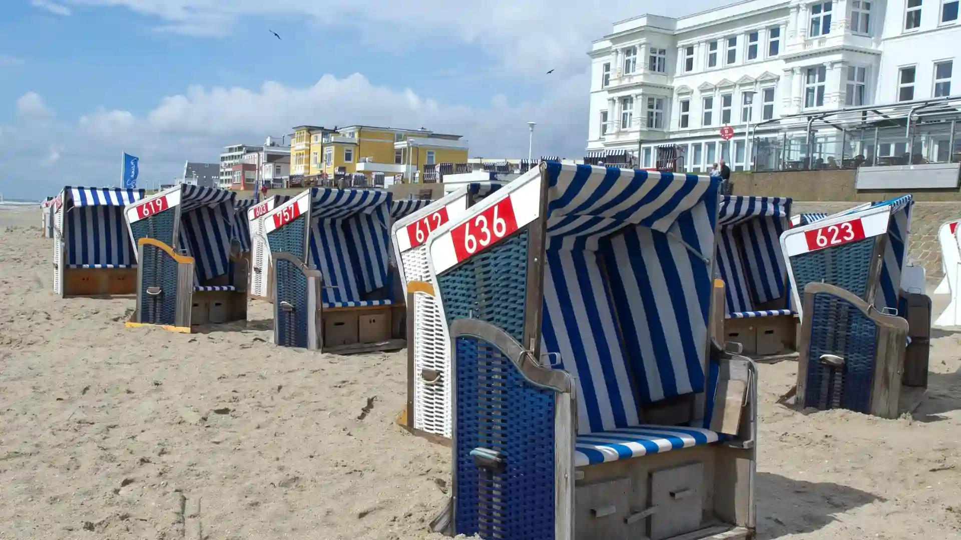 Ostfriesische Nordseeküste: Norderneyer Strandkörbe